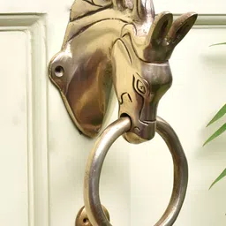Indianshelf Beige Horse Head Towel Ring Holder-image-59