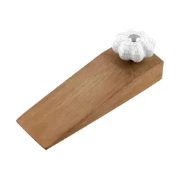 Indianshelf White & Beige Crackle Melon Door Stopper-image-33