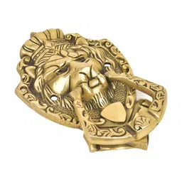 Indianshelf Lion Face Brass Door Knocker-image-63