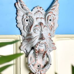 Indianshelf Beige & White Gargoyle Face Door Knocker-image-98