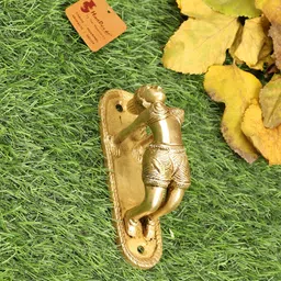 Two Moustaches Yellow Brass Door Handle-48