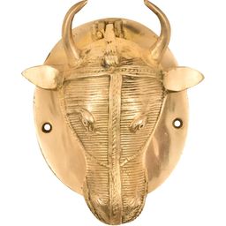 Indianshelf Beige Brass Ox Head Bull Door Knocker-image-86