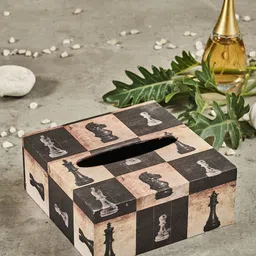 A Tiny Mistake Black & Beige Chess Tissue Box-image-6