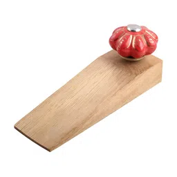 Indianshelf Red & Beige Leaf Printed Door Stopper-picture-24