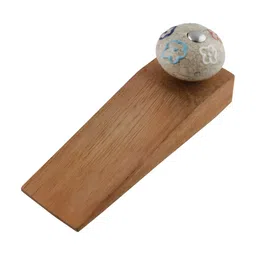 Indianshelf Grey & Beige Crackle Door Stopper-19