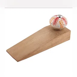 Indianshelf Red & Beige Leaf Floral Door Stopper-picture-19