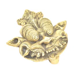 Indianshelf Gold Toned Yali Face Door Knocker-image-53