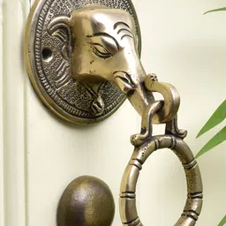 Indianshelf Beige Elephant Face Door Knocker-image-67