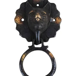 Indianshelf Beige & Black Cat Antique Door Knocker-image-60