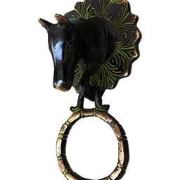 Indianshelf Black & Green Antique Horse Door Knocker-image-82