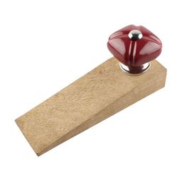 Indianshelf Red & Beige Square Shaped Door Stopper-16