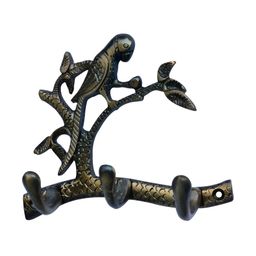 Aakrati Brown Bird Design Aluminum Key Holder-32