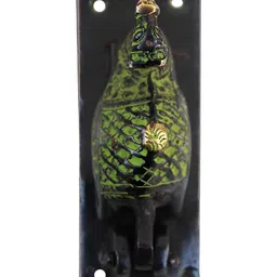 Indianshelf Black & Green Camel Antique Brass Door Knocker-image-42