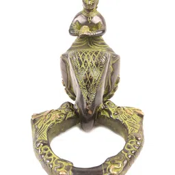 Indianshelf Black & Beige Elephant Face Ring Door Knocker-image-32