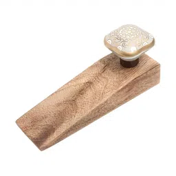 Indianshelf Beige & Grey Printed Square Door Stopper-picture-5