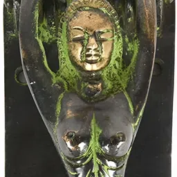Indianshelf Black & Green Patina Lady Figurine Door Knocker-image-72