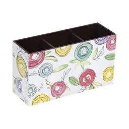 A Tiny Mistake White & Red Floral Printed Wooden Utility Holder-image-17