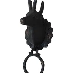 Indianshelf Black Antique Billy Goat Door Knocker-image-23
