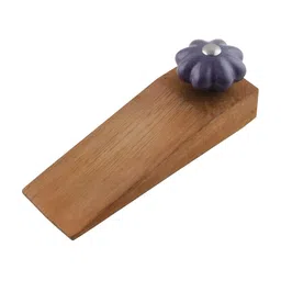 Indianshelf Purple & Beige Crackle Door Stopper-6