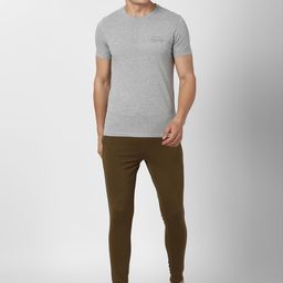 Peter England Men Grey & Brown Solid Night Suit-19