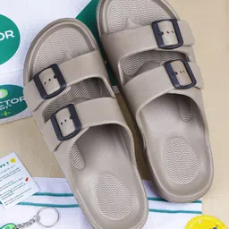DOCTOR EXTRA SOFT Men Classic Cushion Lightweight Rubber Sliders With Buckle Detail-image-21