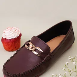 yoho Women Round Toe Buckled Horsebit Loafers-32