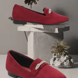 ELLE Women Pointed Toe Lightweight Comfort Insole Horsebit Loafers-49