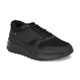 Delize Men Black Leather Sneakers-image-50