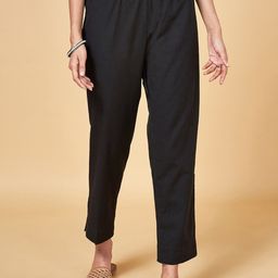 RANGMANCH BY PANTALOONS Women Mid-Rise Cropped Cotton Trousers-picture-45