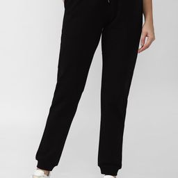 Van Heusen Woman Women Black Solid Cotton Joggers-image-87