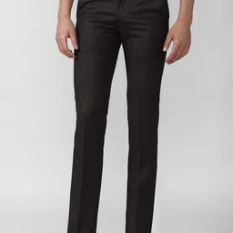 Van Heusen Men Black Slim Fit Formal Trousers-picture-43