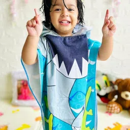 Famyo Blue & Grey 1 Printed Other 170 GSM Bath Towel-picture-10
