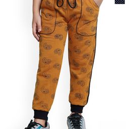 IndiWeaves Boys Pack Of 2 Ethnic Motifs Printed Fleece Joggers-image-58