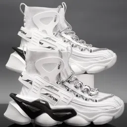 Atom Men Printed Mid Top Sneakers-image-80