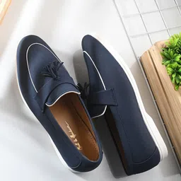 Mast & Harbour Men Blue Lightweight Slip-On Loafers-17