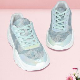 Ajanta Women Textured Lightweight Contrast Sole Sneakers-19