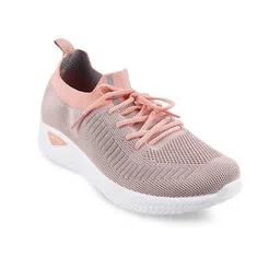 Metro Women Pink Textured Sneakers-29