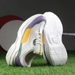knoos Women Colourblocked Water Repellent Upper Sneakers-image-91