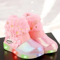 HOOH Now Comfort in Fashion Girls Mid-Top Chelsea Boots With LED lights-58