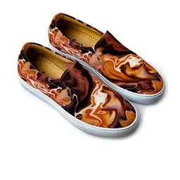 KobSook Men Printed Canvas Slip-On Sneakers-18