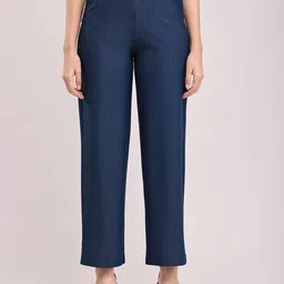 FableStreet Livin Striped Wide Leg Trousers-image-48