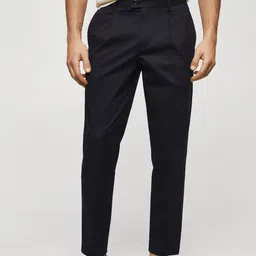 MANGO MAN Slim Fit Pleated Trousers-image-50