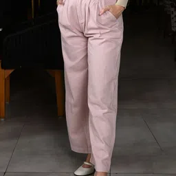 ODETTE Women Straight Fit Pleated Trousers-image-48