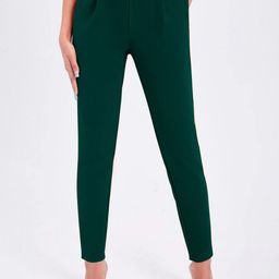 Dream Beauty Fashion Women Mid-Rise Easy Wash Pleated Cigarette Trousers-picture-28