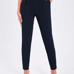 Dream Beauty Fashion Women Mid-Rise Easy Wash Pleated Cigarette Trousers-picture-22
