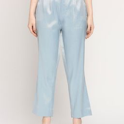 Cloth Haus India Women Relaxed Sheen Regular Fit Brocade Trousers-image-91