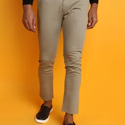 V-Mart Men Textured Self Design Dobby Weave Cotton Chinos Trousers-image-53