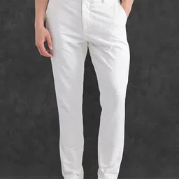 RARE RABBIT Men Tailored Regular Fit Cotton Trousers-image-78