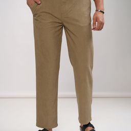 HIGHLANDER Men Textured Relaxed Fit Trousers-image-41