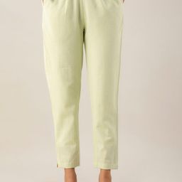 Kohsh Women Pure Cotton Pleated Cigarette Trousers-image-29